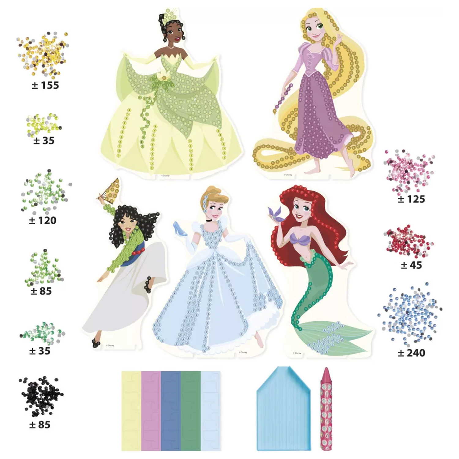 Disney Princess Totum Diamond Painting Set 5 piese poza produsului