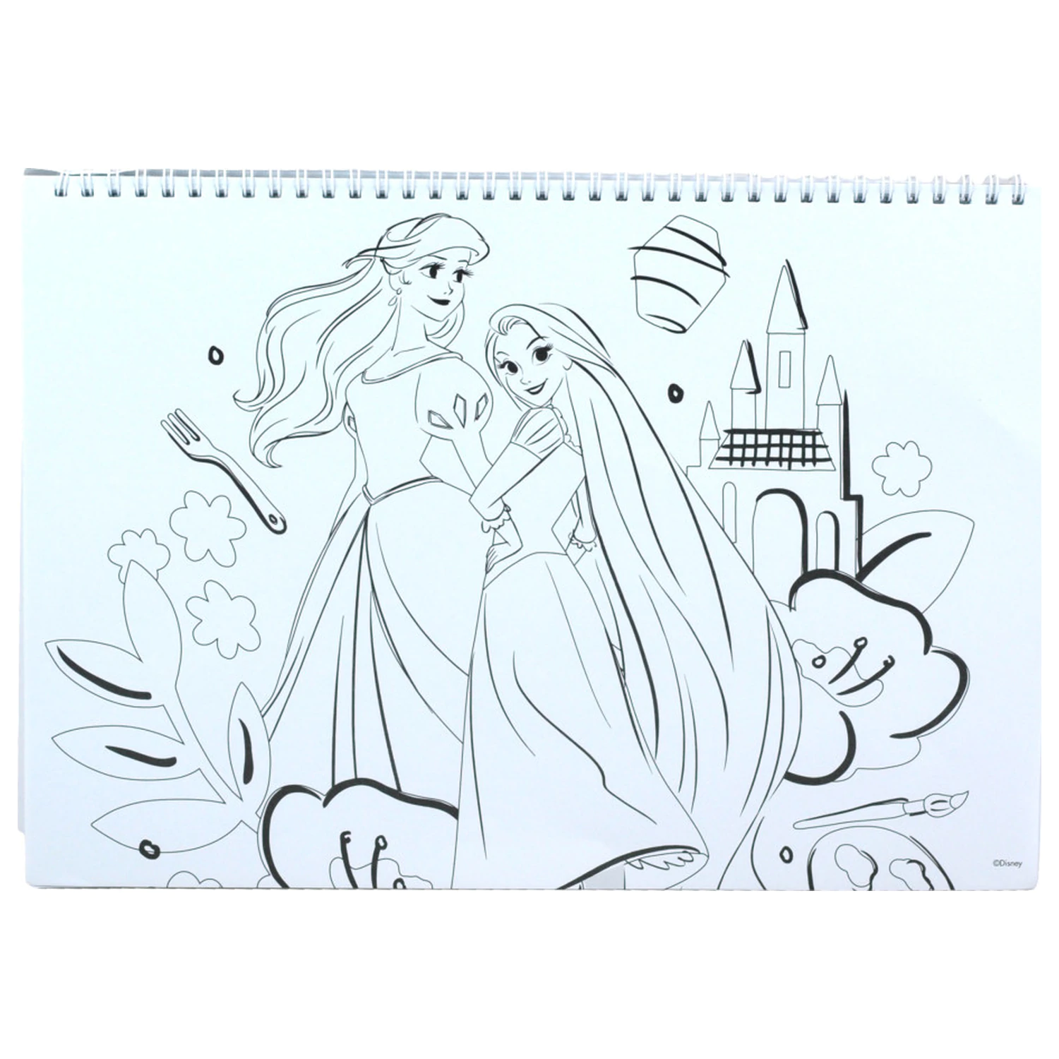 Disney Princess Your World A/4 Caiet de schite spiralat 40 coli cu autocolante poza produsului