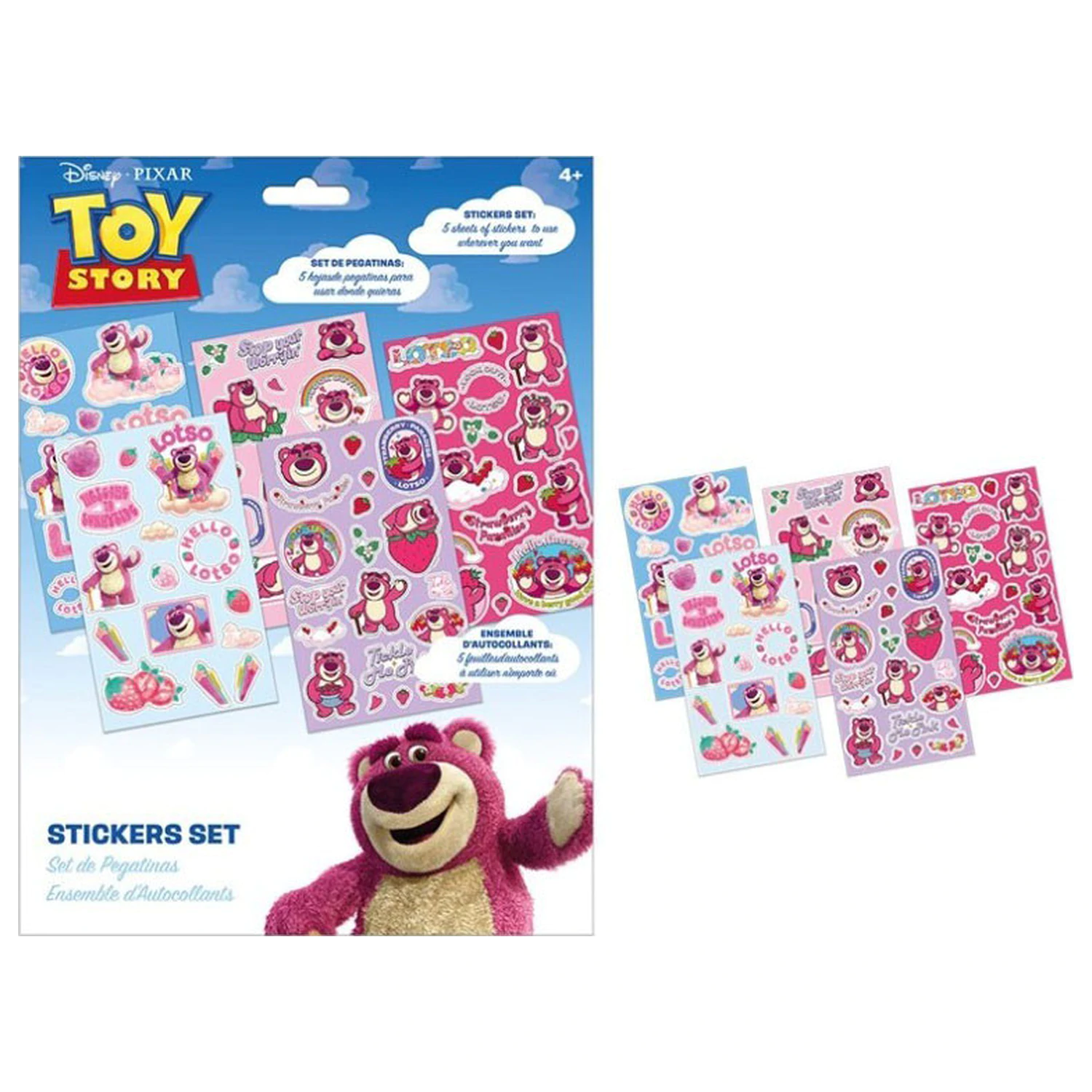Disney Toy Story Lotso Strawberry set autocolante 5 foi poza produsului