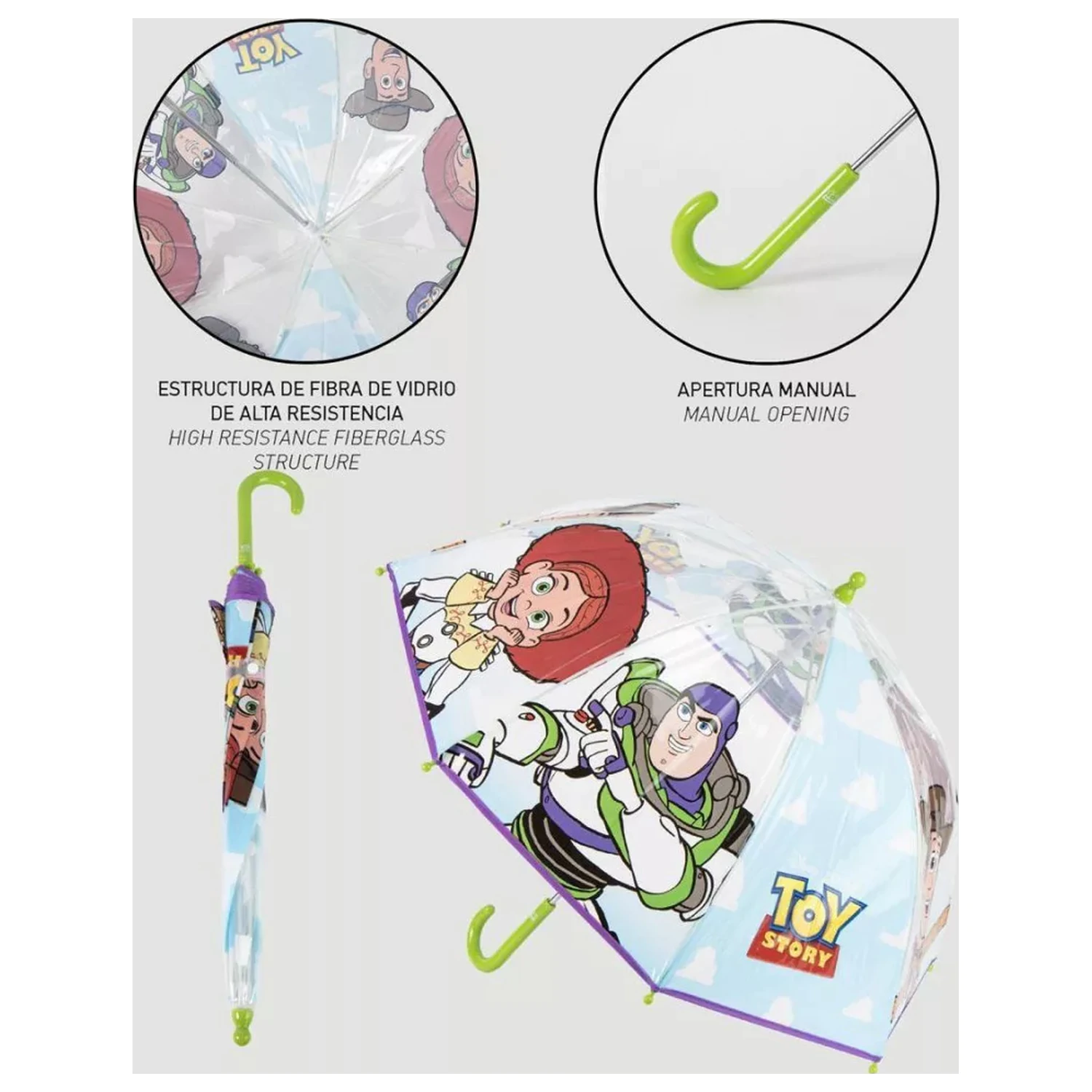 Disney Toy Story Team Kids Umbrela transparenta pentru copii poza produsului