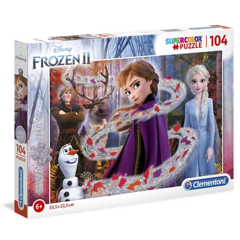 Disney Frozen 2 Glitter Effect puzzle 104 piese poza produsului