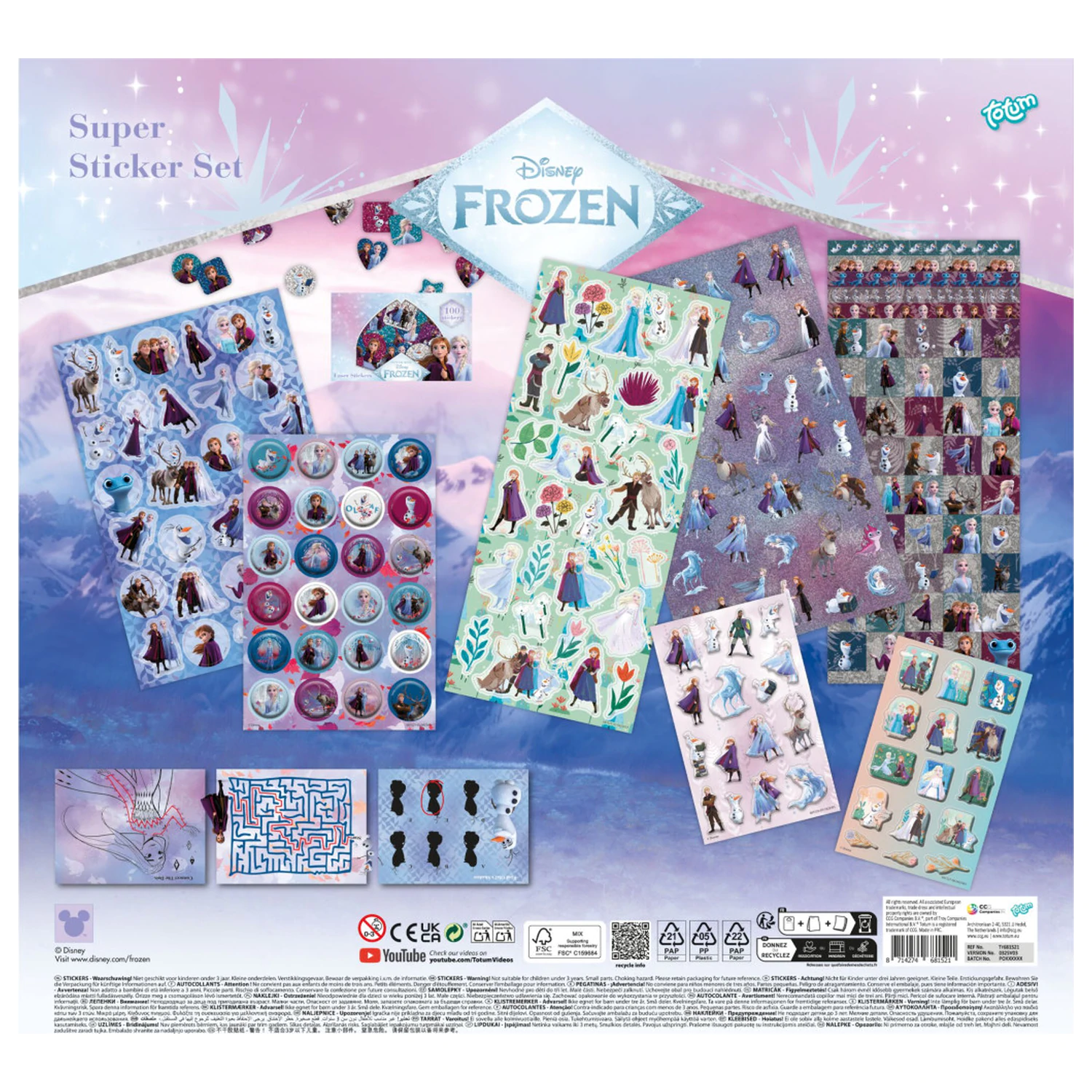 Disney Frozen Adventure Super Set cu Autocolante si Joc poza produsului