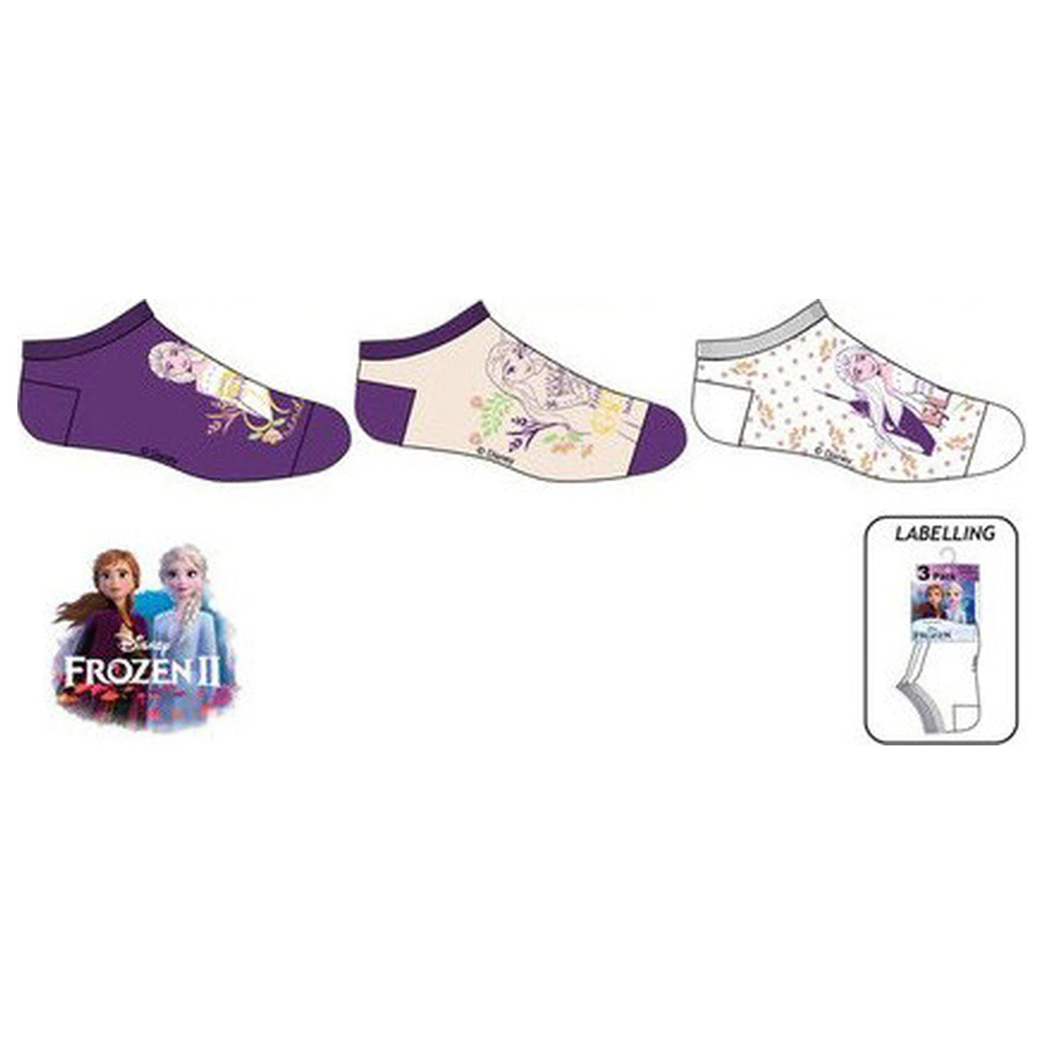 Disney Frozen Burgundy Sosete Secrete pentru Copii 31/34 poza produsului
