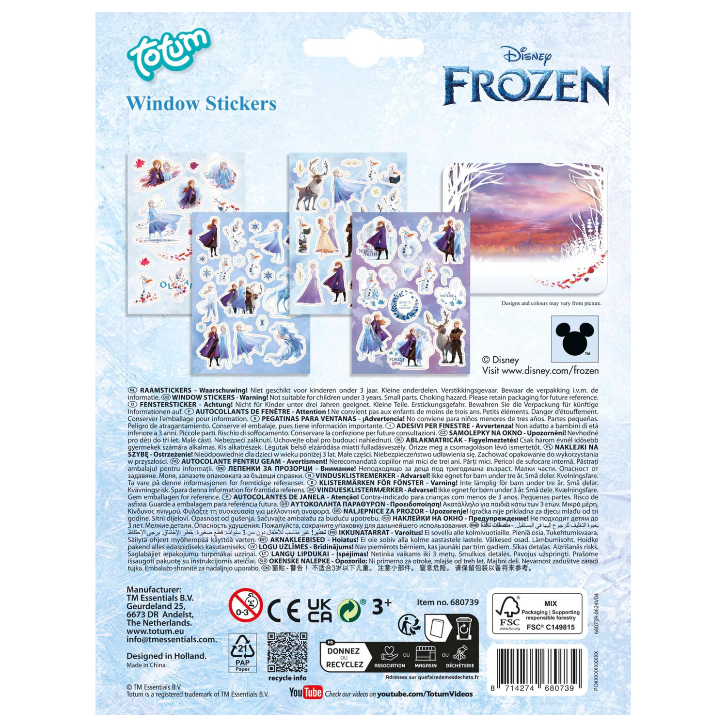 Disney Frozen Destiny Set autocolante de fereastra poza produsului