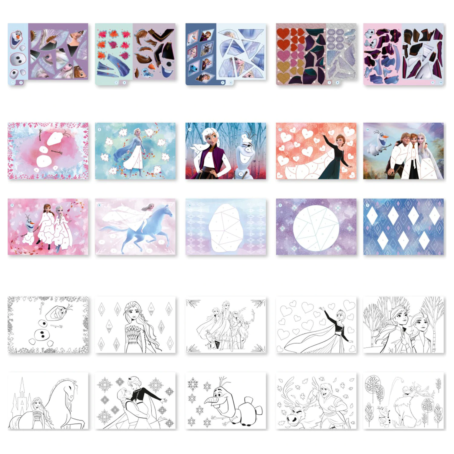 Disney Frozen Destiny Puzzle Sticker si Set de Colorat poza produsului