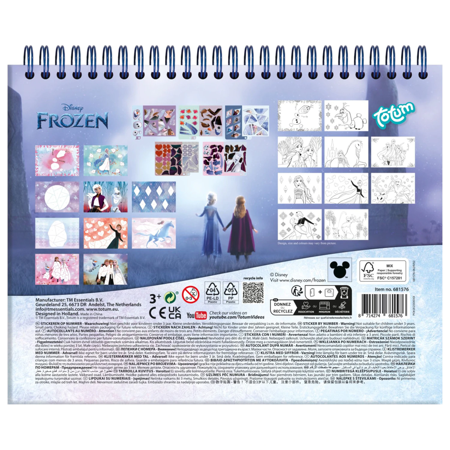 Disney Frozen Destiny Puzzle Sticker si Set de Colorat poza produsului