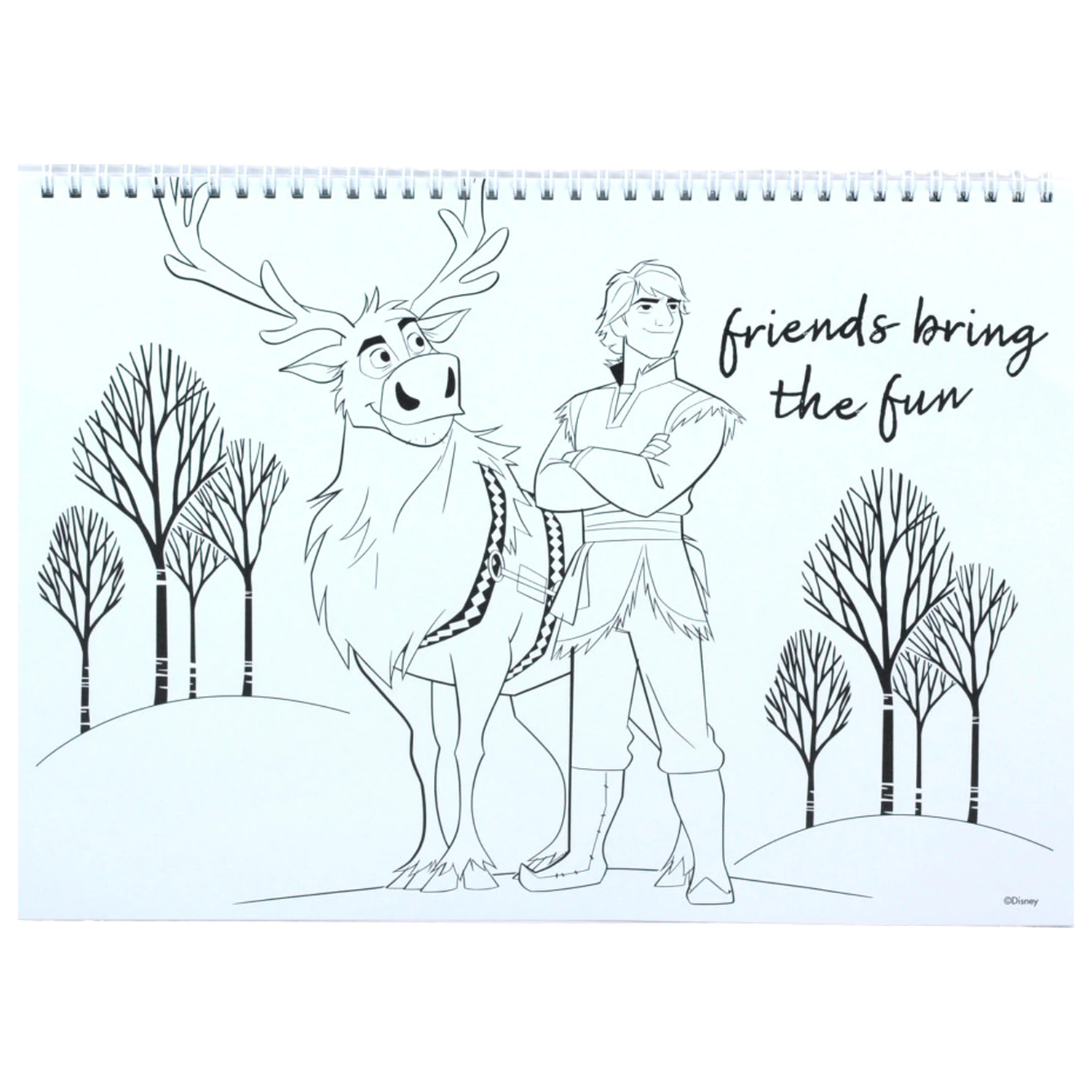 Disney Frozen Heart A/4 Bloc de desen spiralat 40 de foi cu autocolante poza produsului