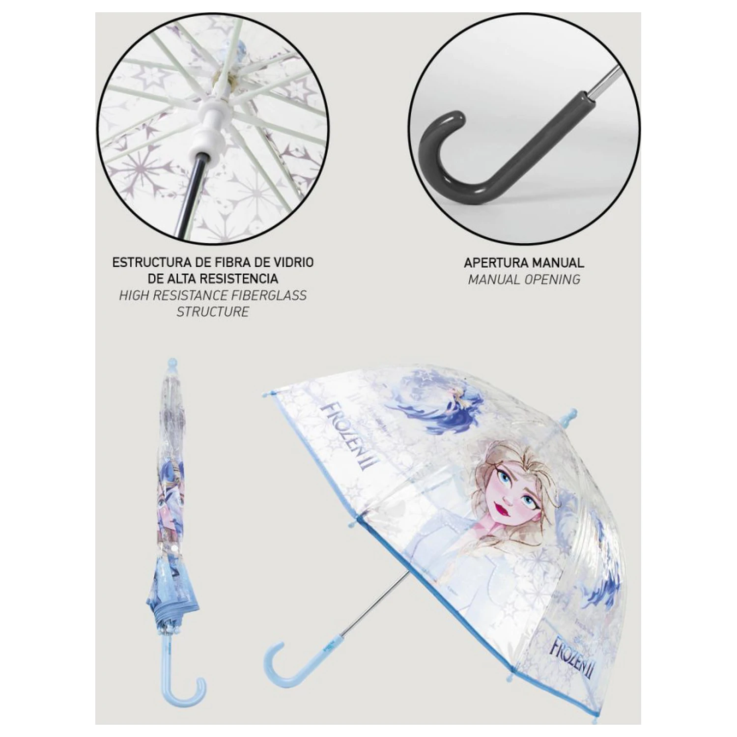 Disney Frozen Ice Queen Umbrela transparenta pentru copii O71 cm poza produsului