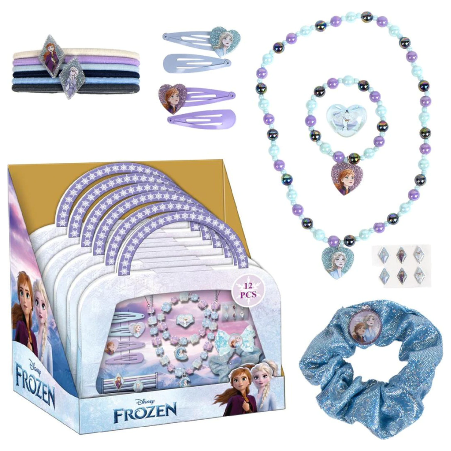 Disney Frozen Journey Set accesorii de par si bijuterii 15 bucati poza produsului