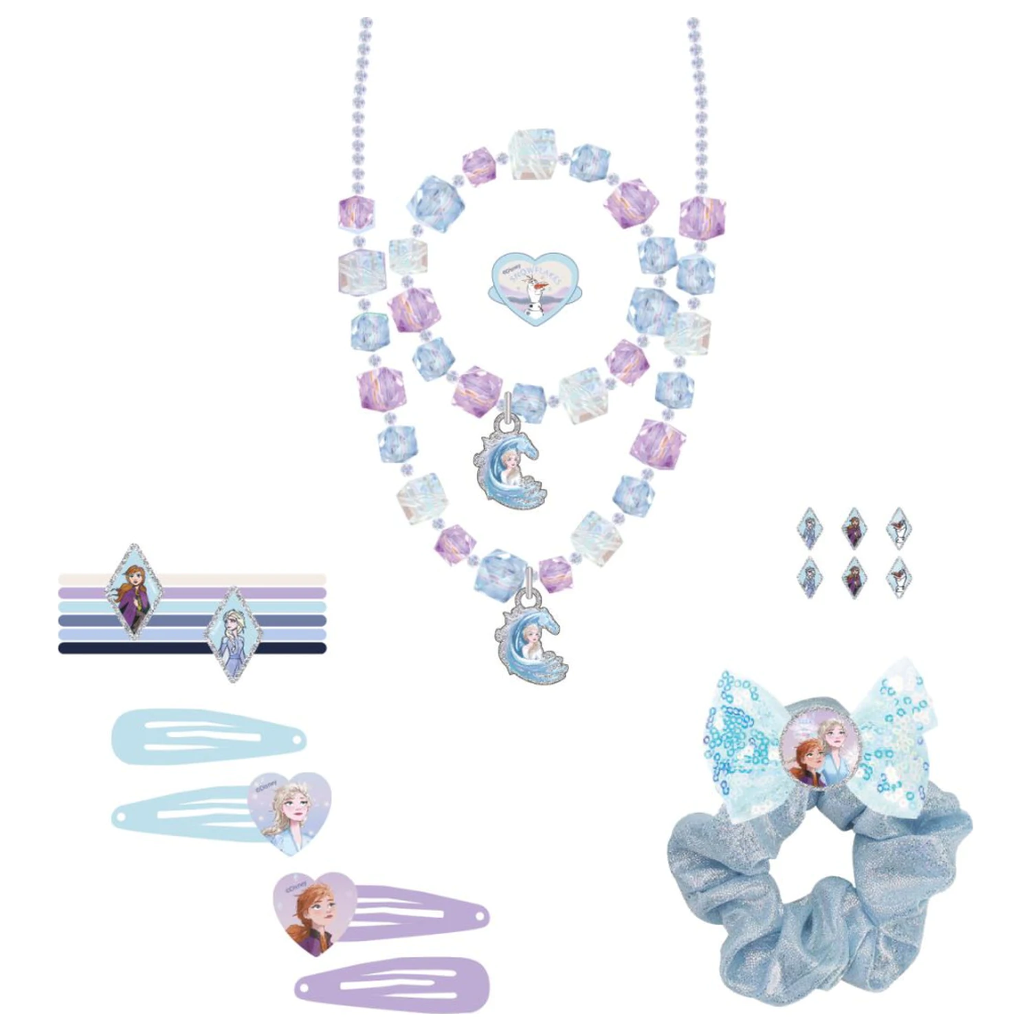 Disney Frozen Journey Set accesorii de par si bijuterii 15 bucati poza produsului