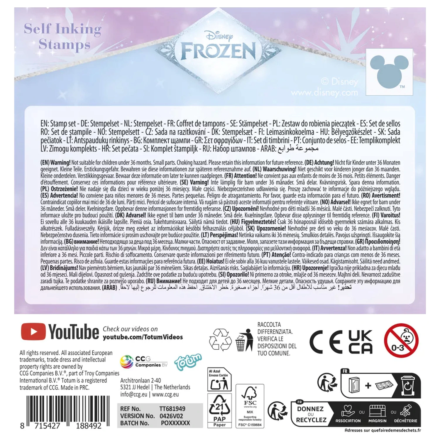Disney Frozen Set magic de ștampile 12 piese poza produsului
