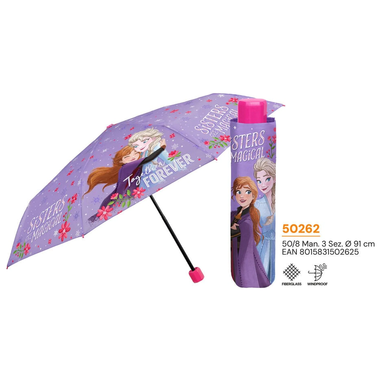 Disney Frozen umbrela manuala pliabila 50cm poza produsului