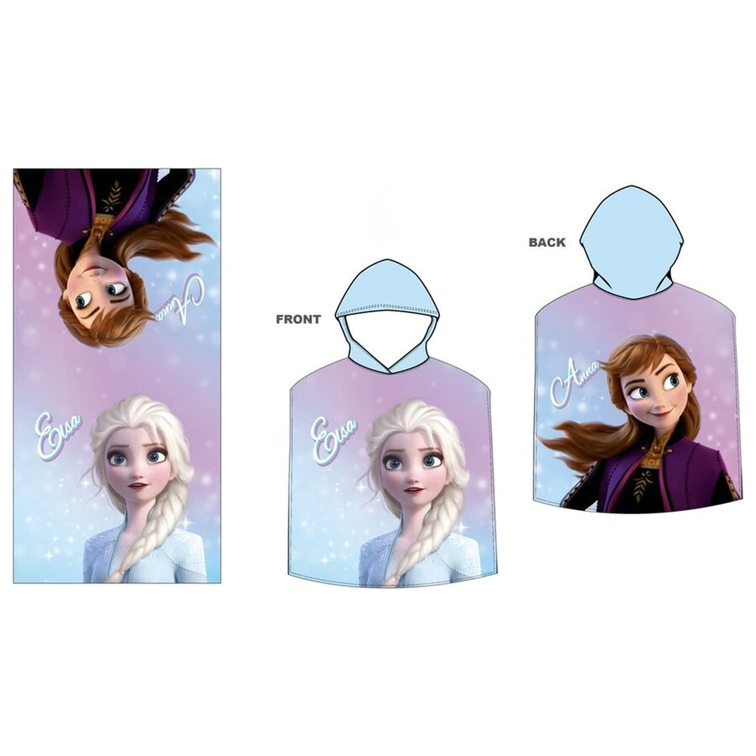 Disney Frozen prosop poncho din microfibra poza produsului