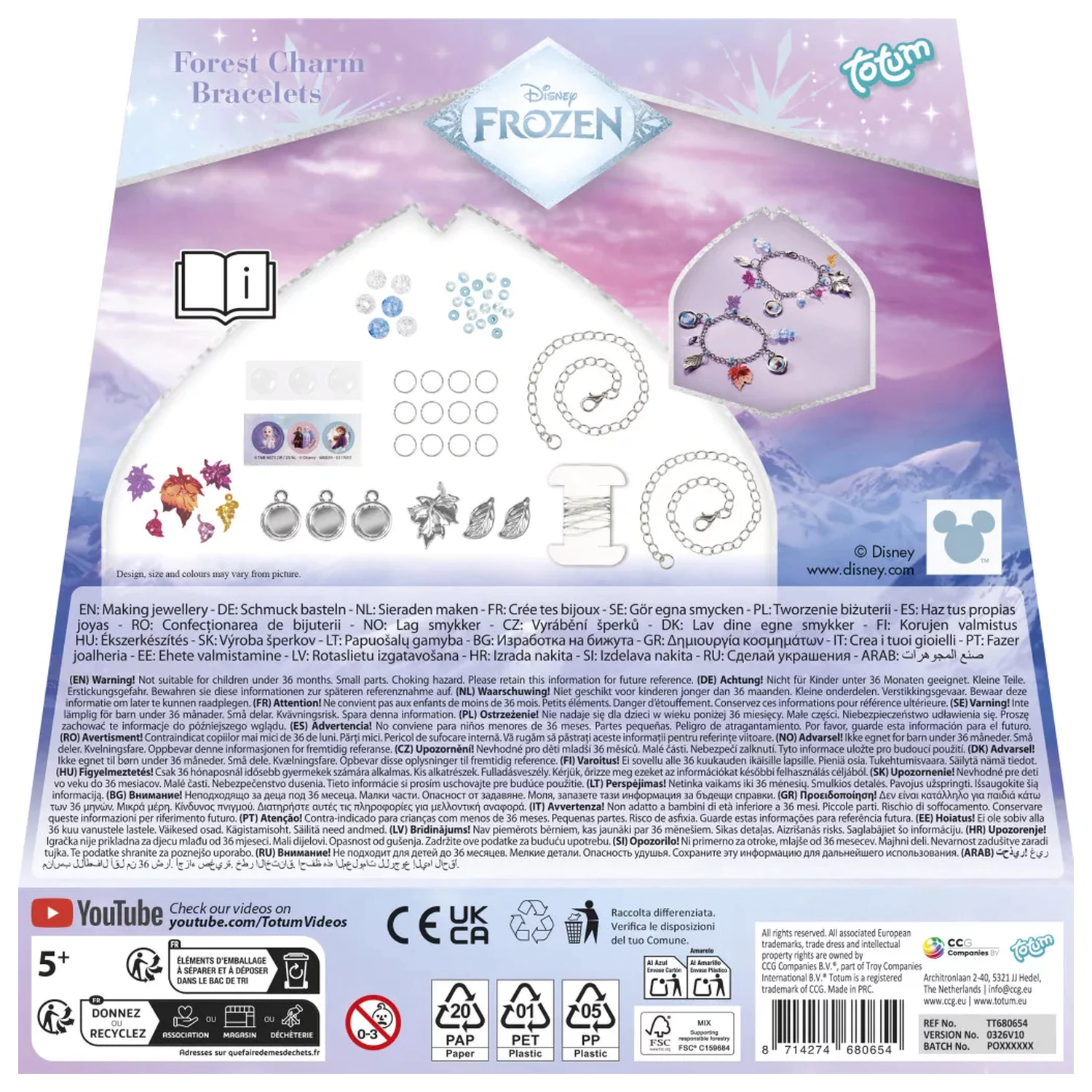 Disney Frozen Sisters charm bracelet maker set poza produsului