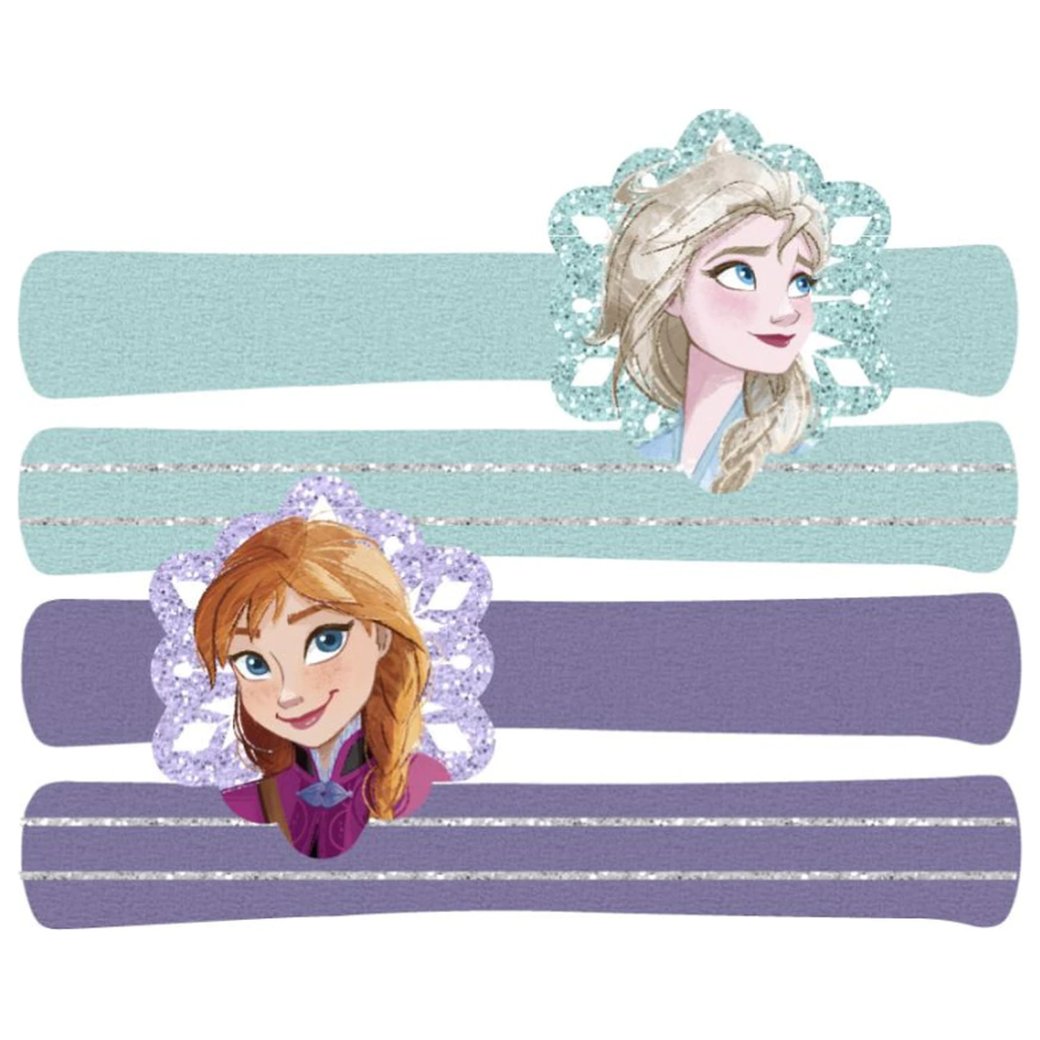 Disney Frozen Snowflakes Set de Elastice de Păr 4-pack poza produsului
