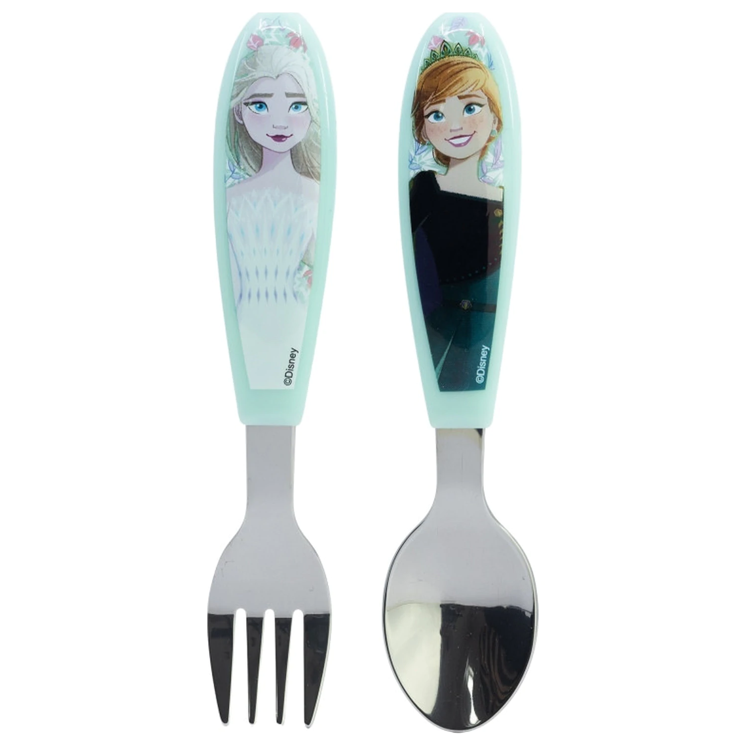 Disney Frozen Snowy Tale Metal Ergo Tacâmuri Set - 2 Piese poza produsului