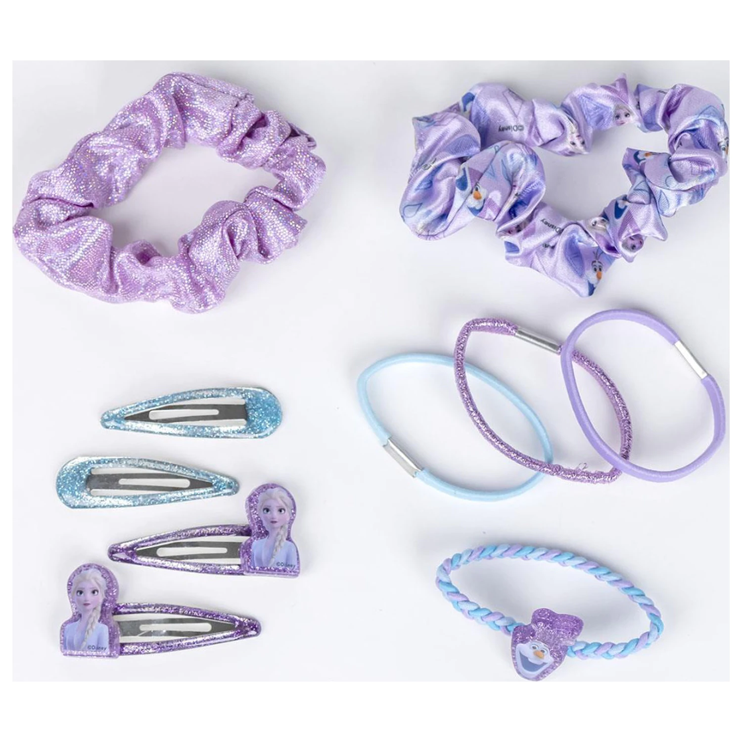Disney Frozen Sparkle Hair Clip and Hair Tie Set set cleme de par si elastice de par poza produsului