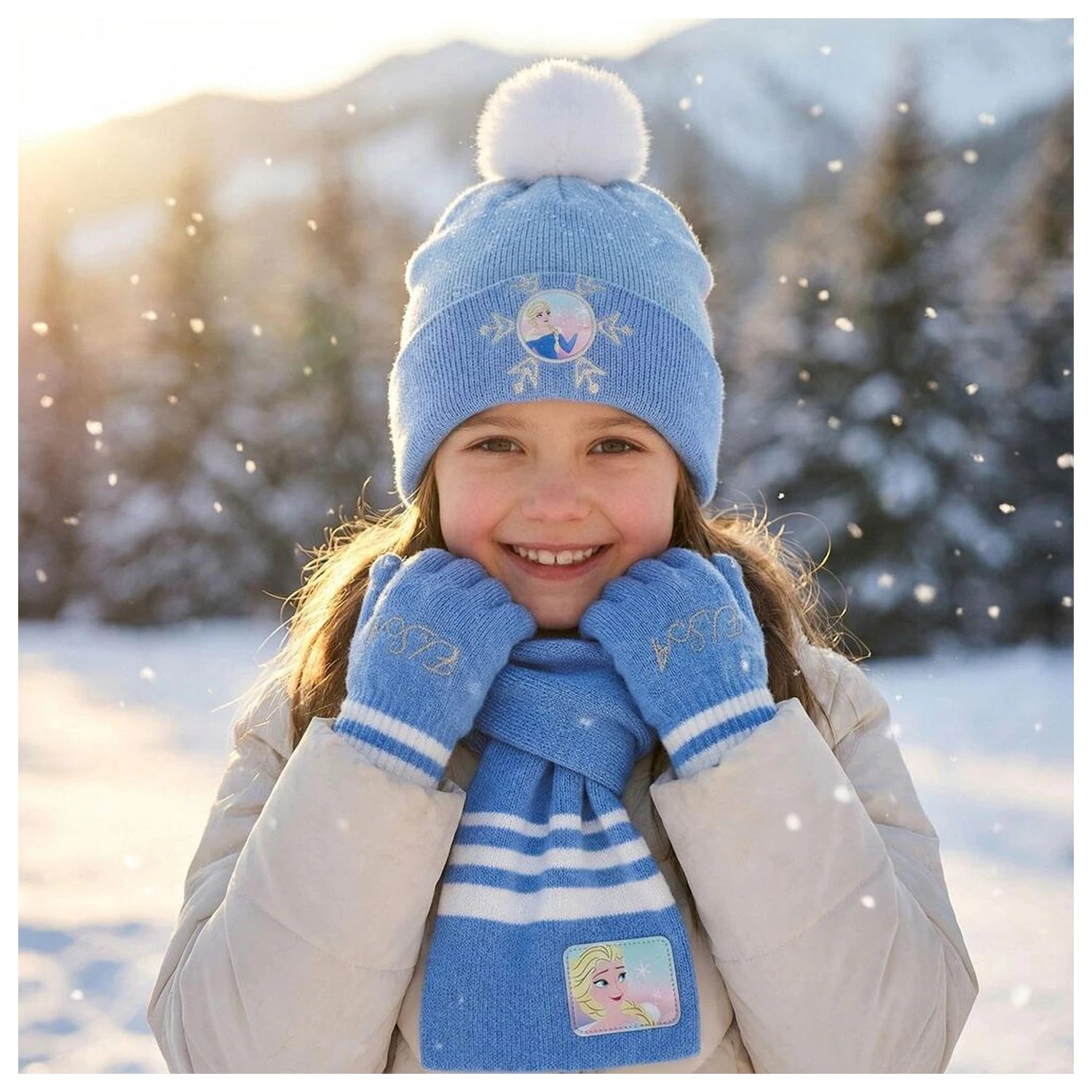 Disney Frozen set de iarna cagula caciula manusi poza produsului
