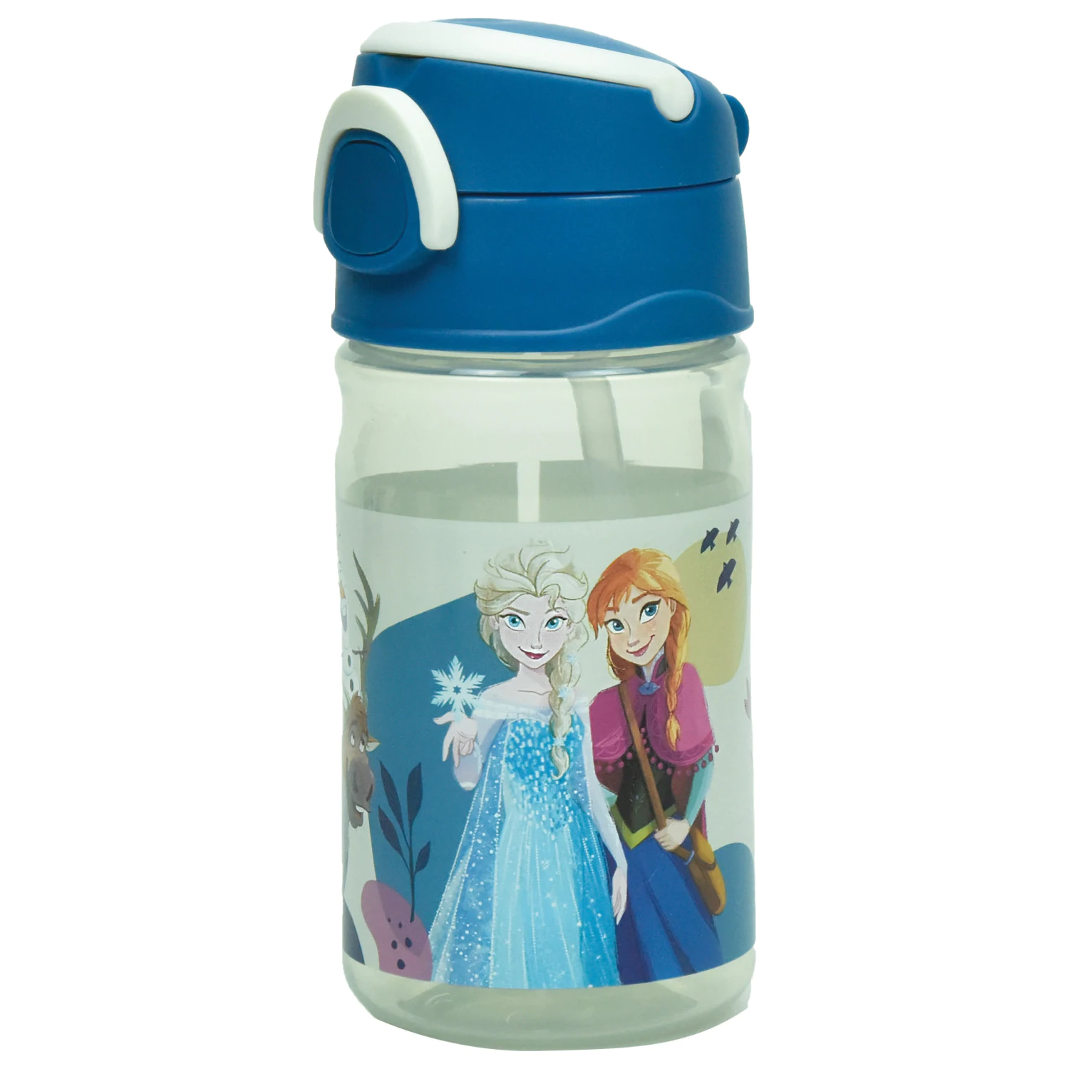 Disney Frozen Together Sticla din plastic cu pai si agatatoare 350 ml poza produsului