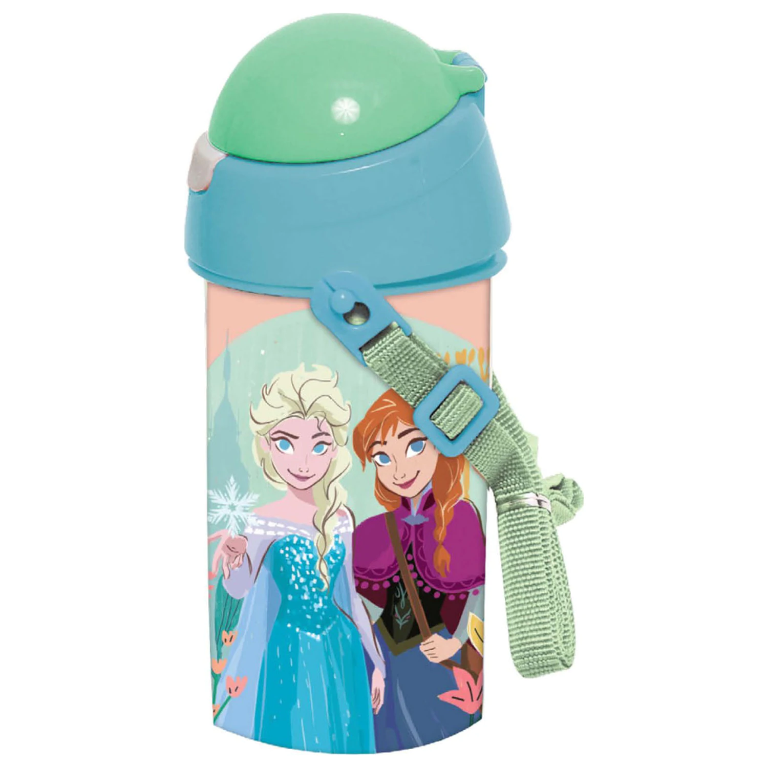 Disney Frozen Together Sticla de apa din plastic cu pai si curea 500 ml poza produsului