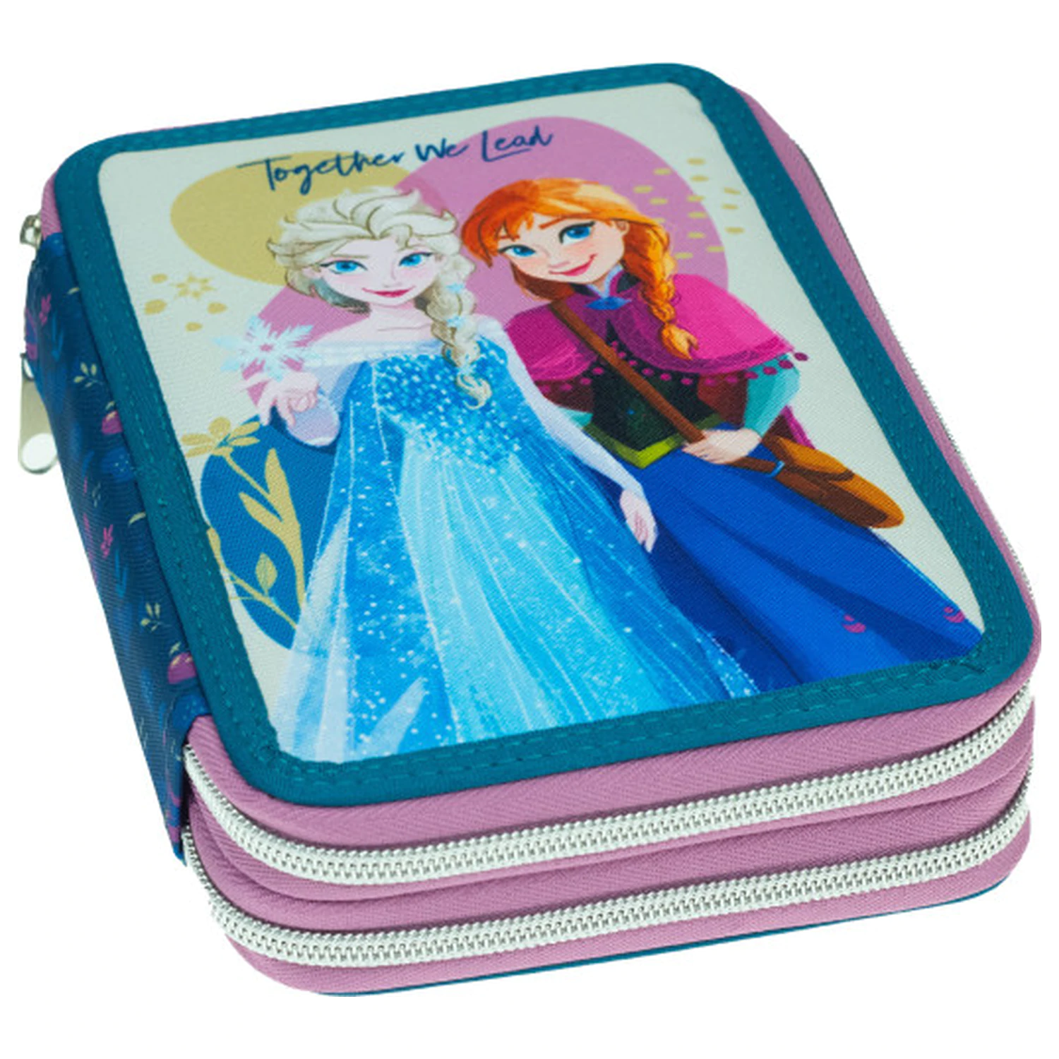 Disney Frozen Together We Lead Etui umplut cu creioane cu 2 etaje poza produsului