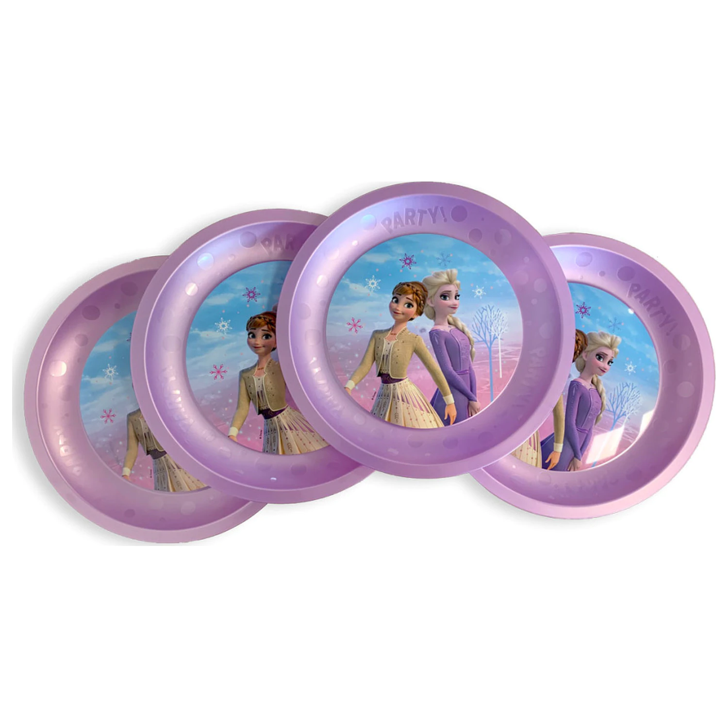 Disney Frozen Wind micro premium plastic flat plate 4 piese set 21 cm poza produsului