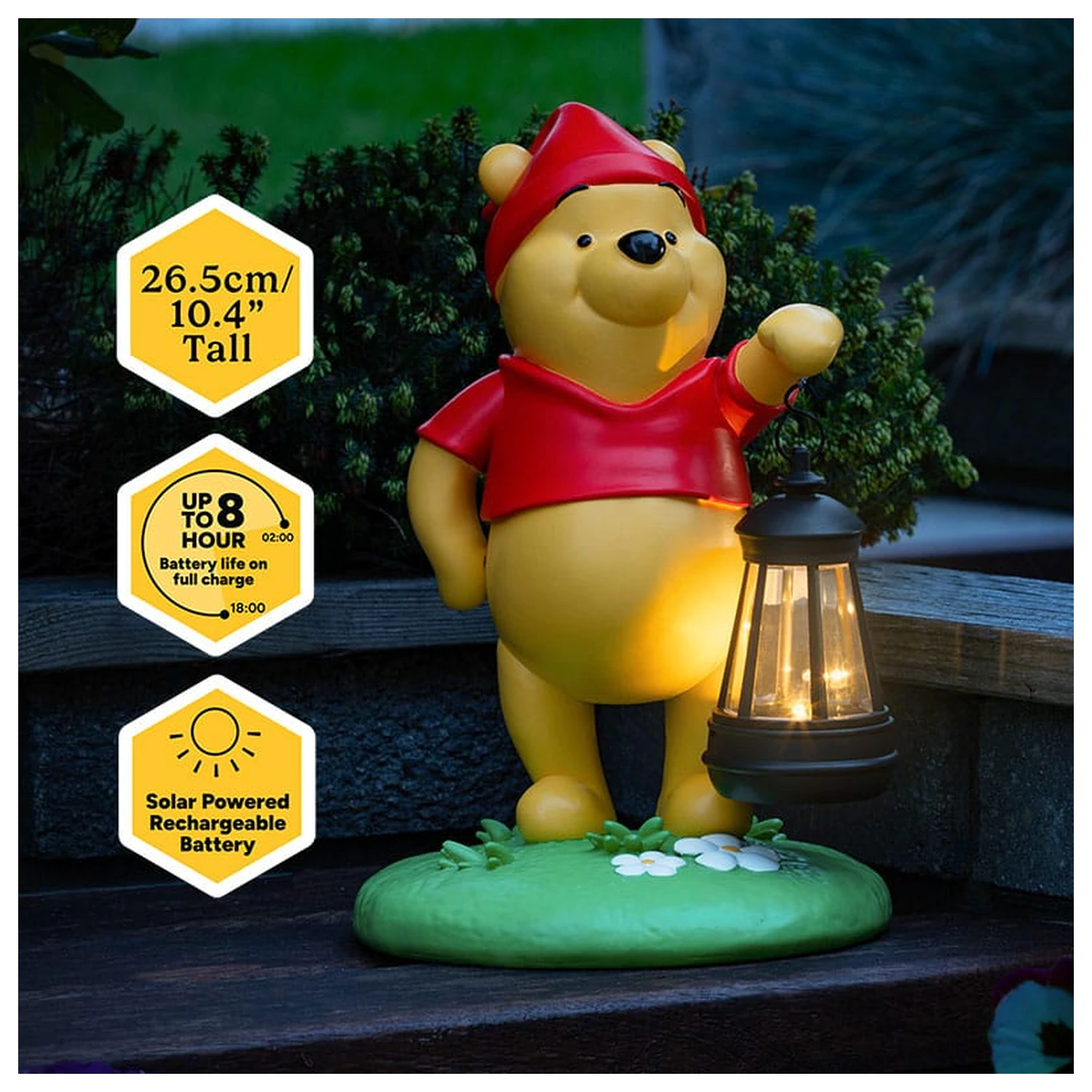 Disney LunaGlo Light Winnie the Pooh Gnome 27 cm poza produsului