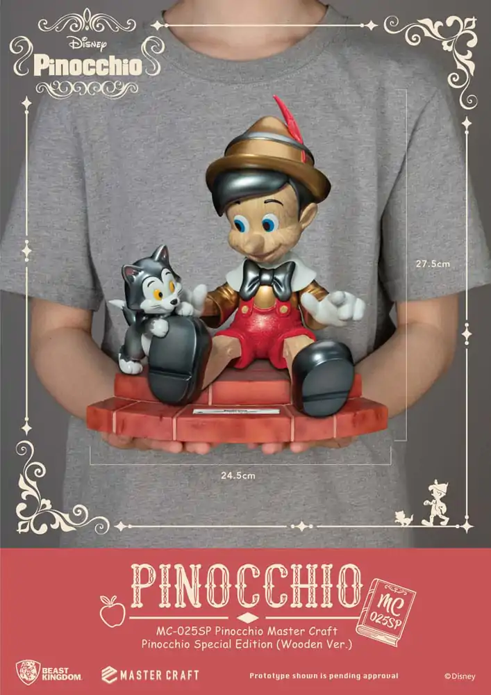 Disney Master Craft Statuie Pinocchio Wooden Ver. Ediție Specială 27 cm poza produsului
