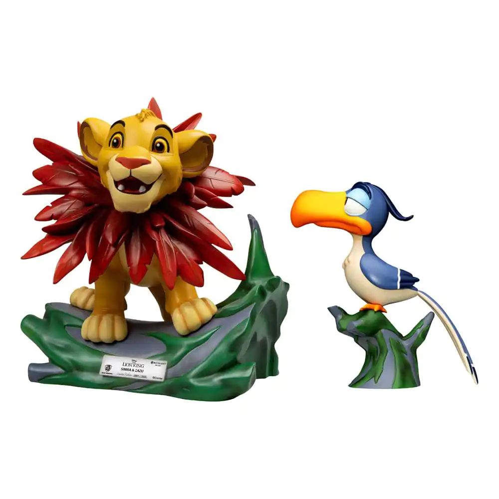 Disney Master Craft Statues Set de 2 figurine Regele Leu Little Simba & Zazu 31 cm poza produsului