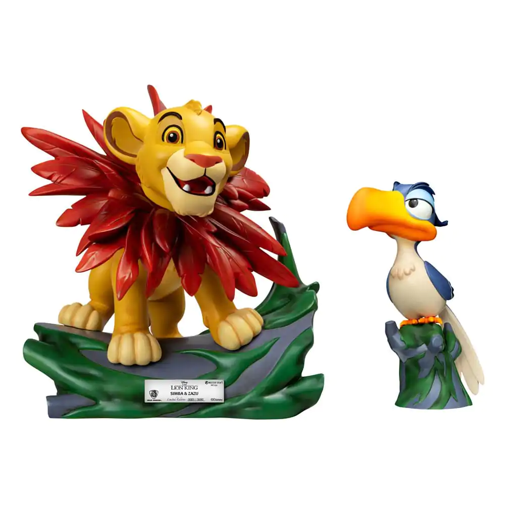 Disney Master Craft Statues Set de 2 figurine Regele Leu Little Simba & Zazu 31 cm poza produsului