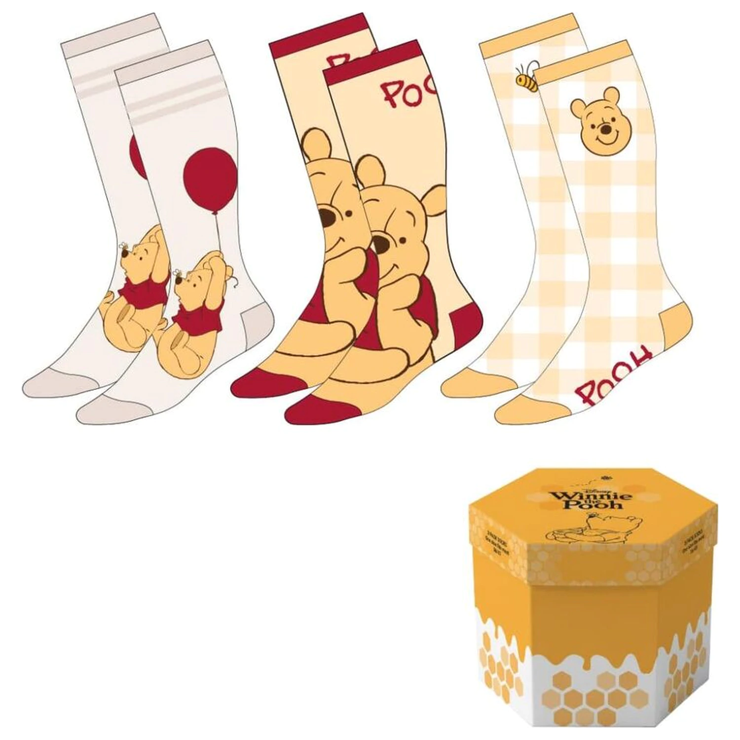 Disney Winnie the Pooh set 3 șosete pentru adulți poza produsului