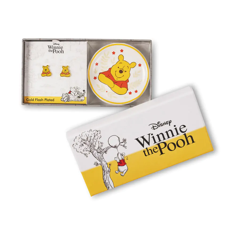 Cercei și platou pentru bijuterii Disney Winnie the Pooh poza produsului