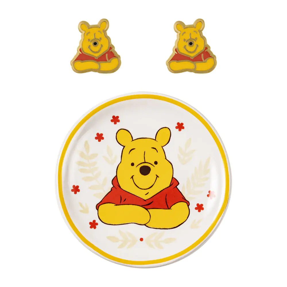 Cercei și platou pentru bijuterii Disney Winnie the Pooh poza produsului