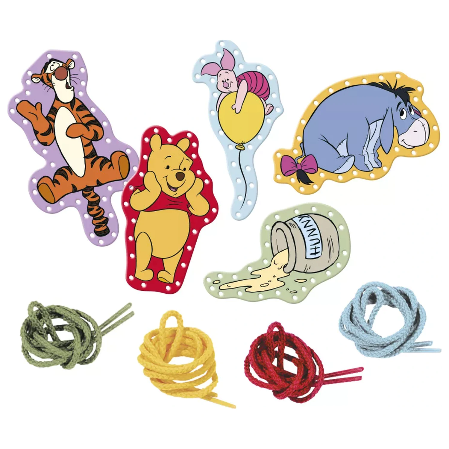 Disney Winnie the Pooh Happy Lacing Cards 5 bucati poza produsului