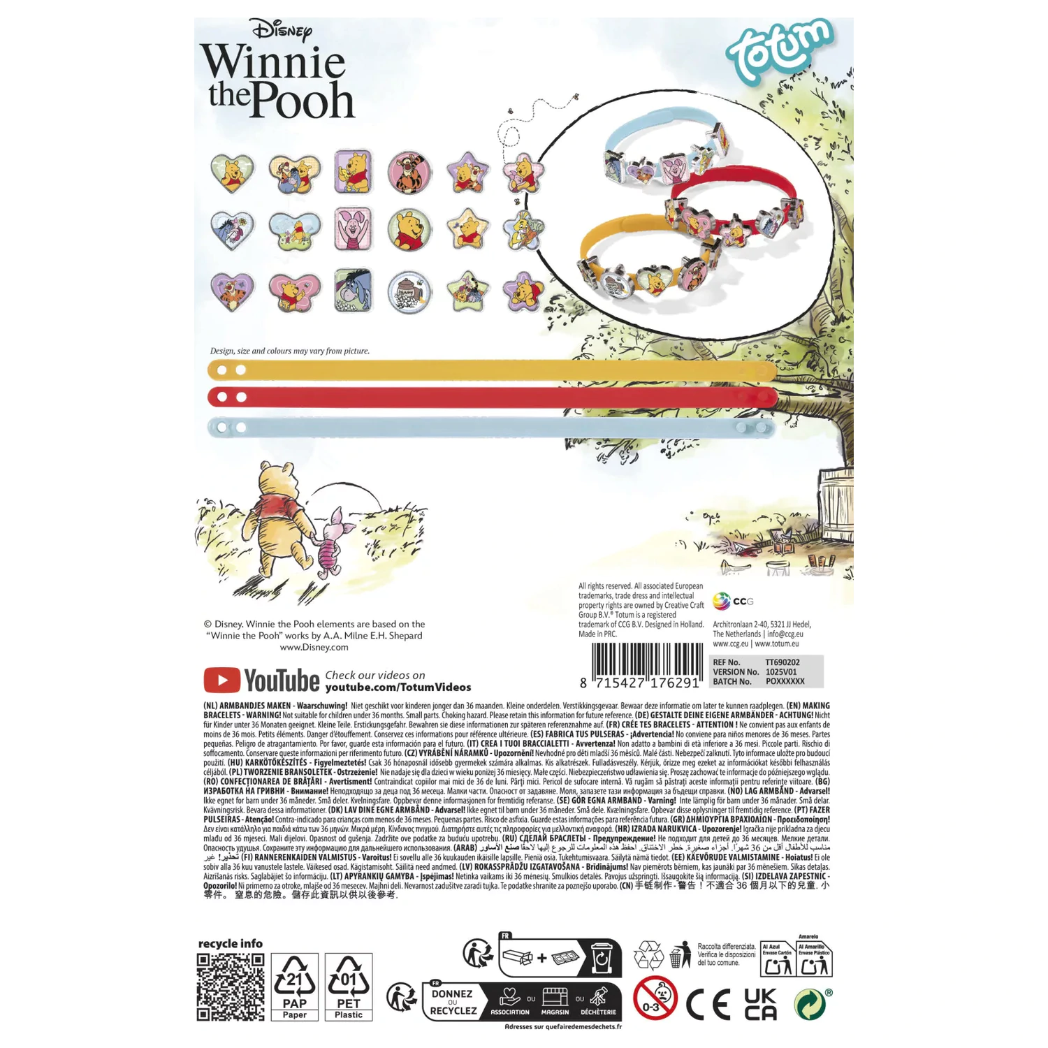 Disney Winnie the Pooh Happy Kit pentru realizarea de Bratari poza produsului