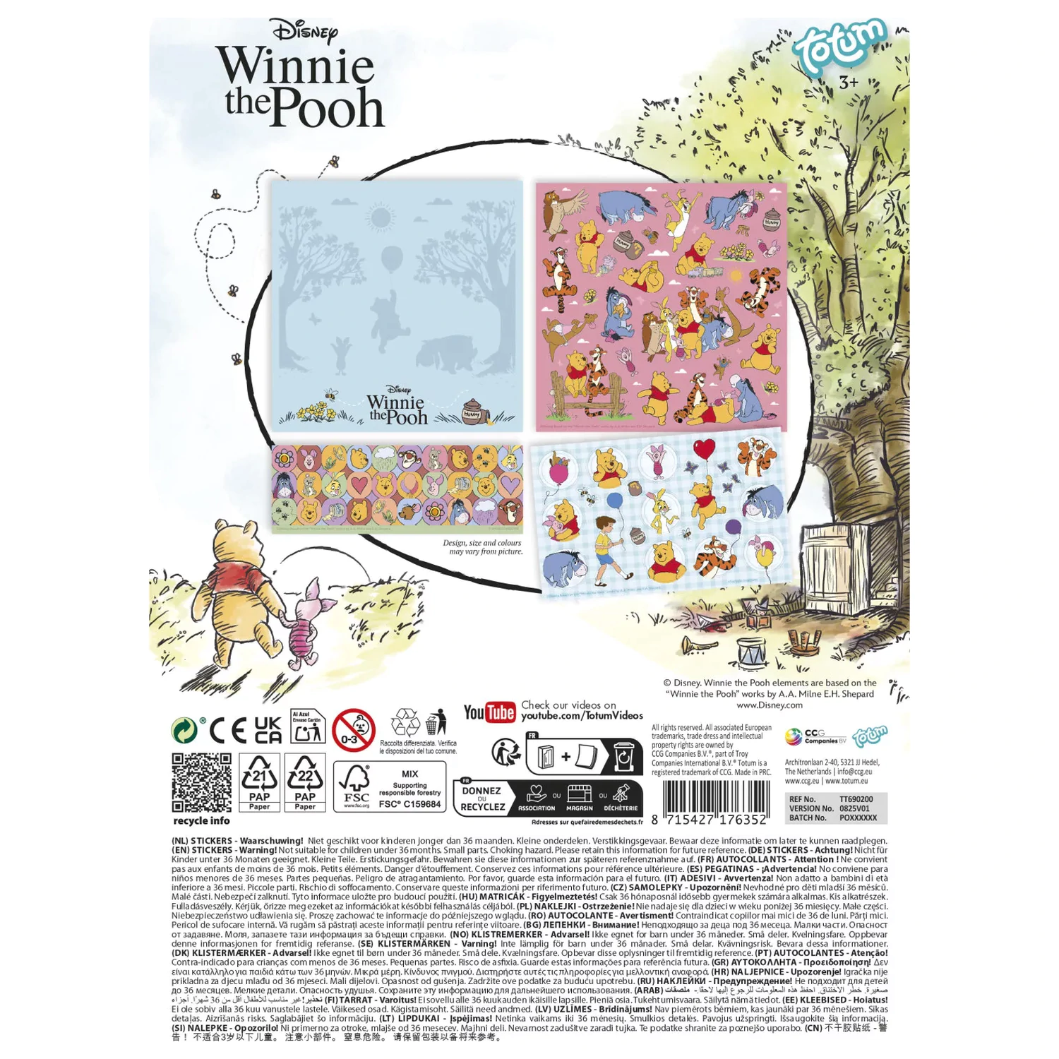 Disney Winnie the Pooh Happy Set de Autocolante poza produsului