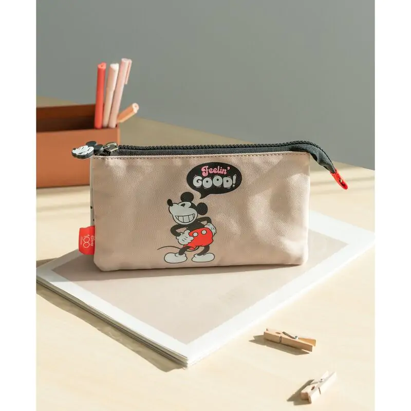 Disney Mickey 100th Anniversary etui triplu pentru creioane poza produsului