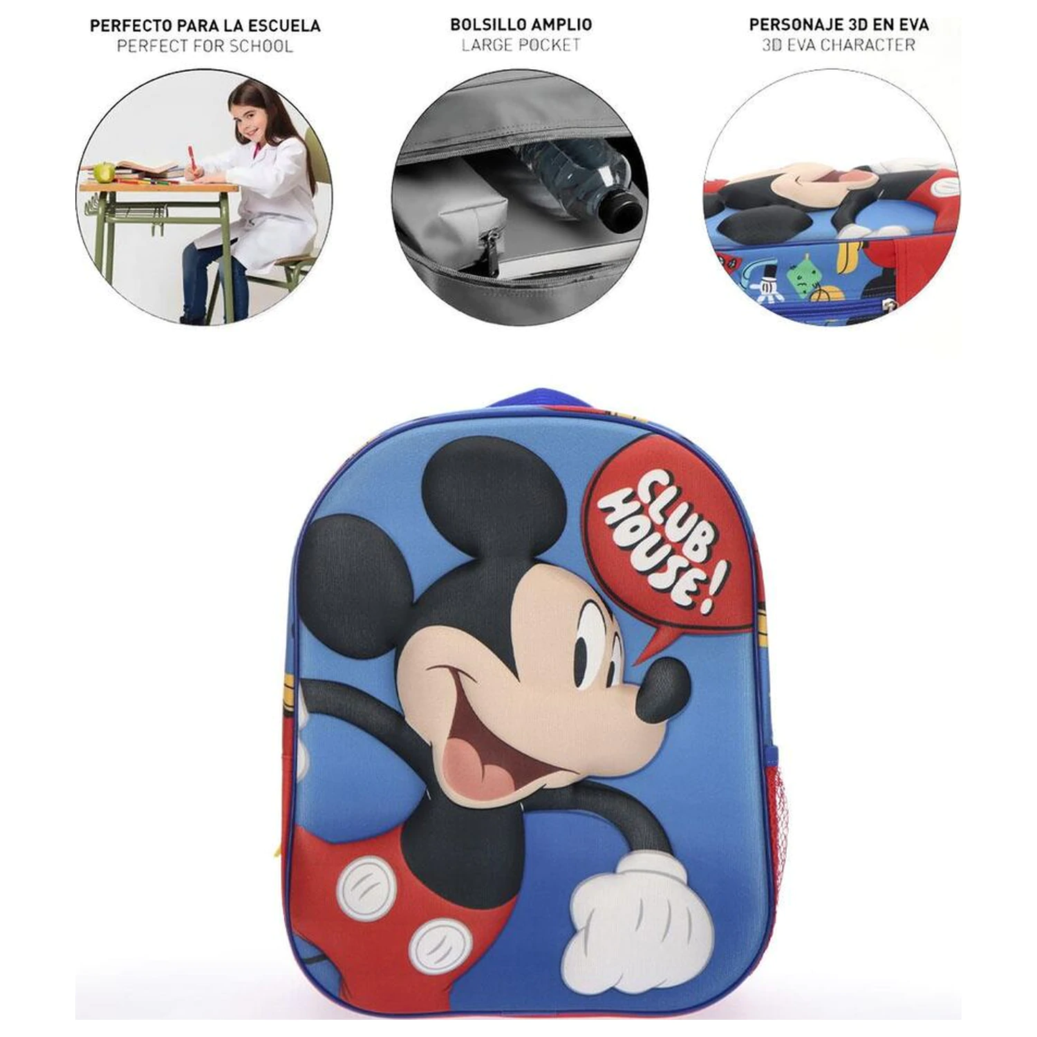 Disney Mickey ghiozdan 3D 30 cm poza produsului