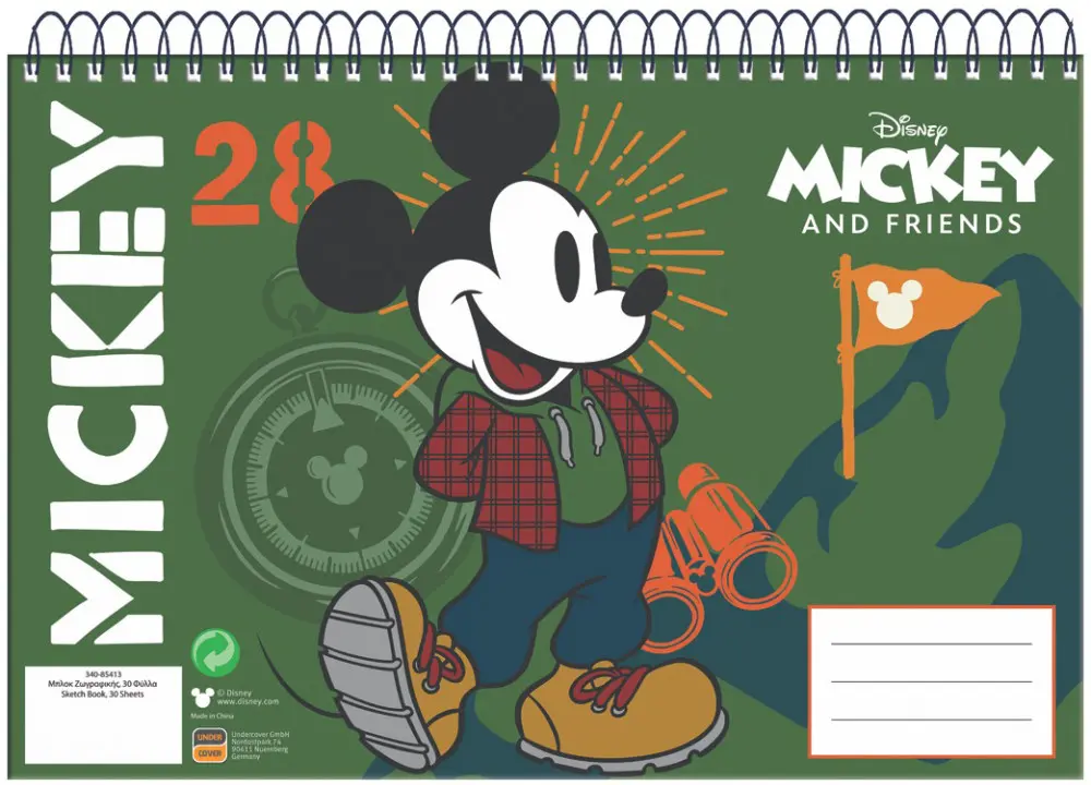 Disney Mickey A/4 Caiet de schite spiralat 30 foi poza produsului
