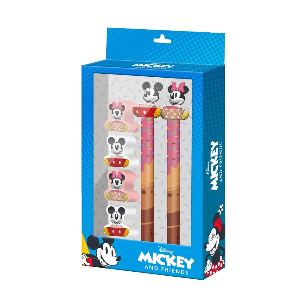 Disney Mickey & Minnie Set stilou + creion + 4 gumă de șters poza produsului