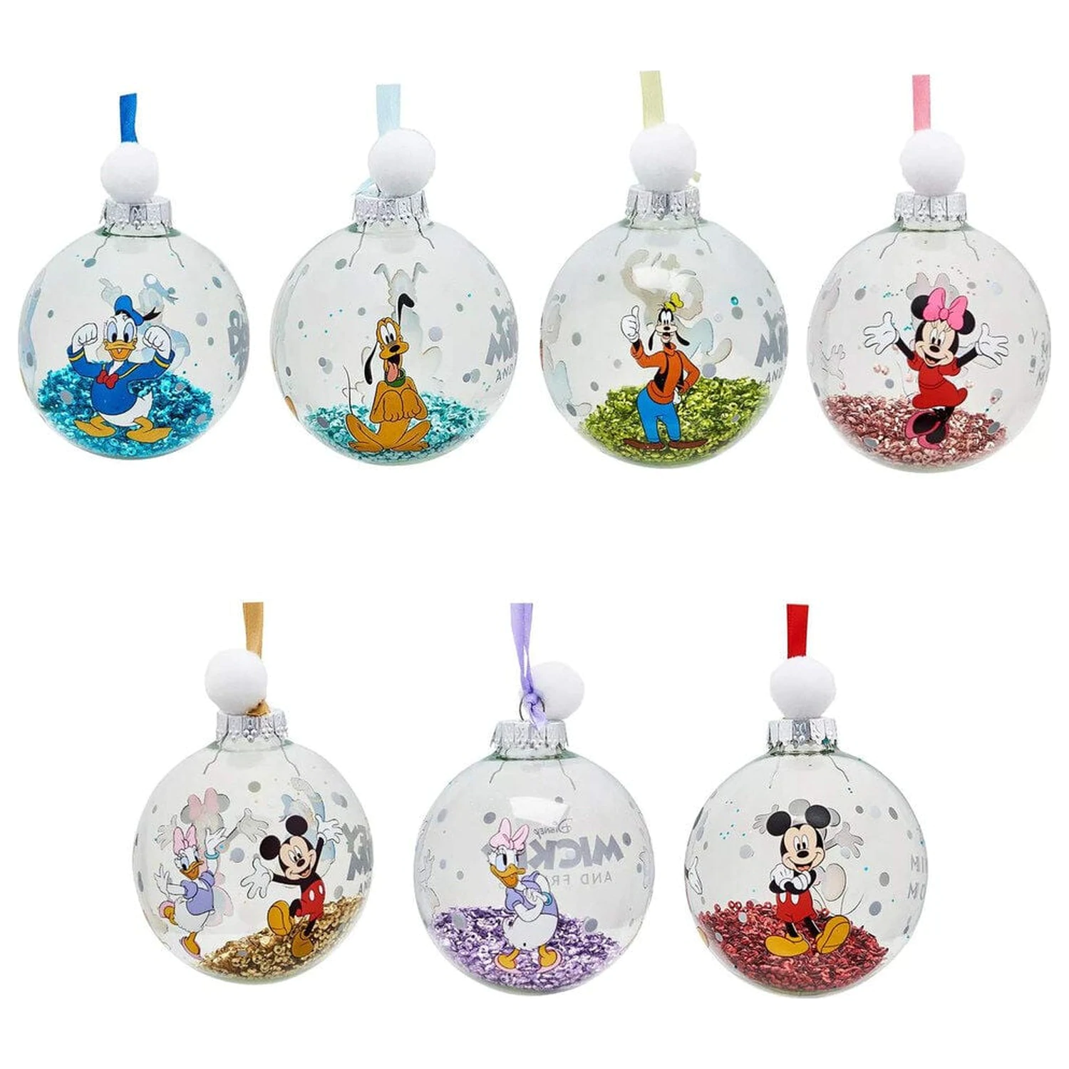 Disney Mickey and Friends Set de 7 globuri de Craciun poza produsului