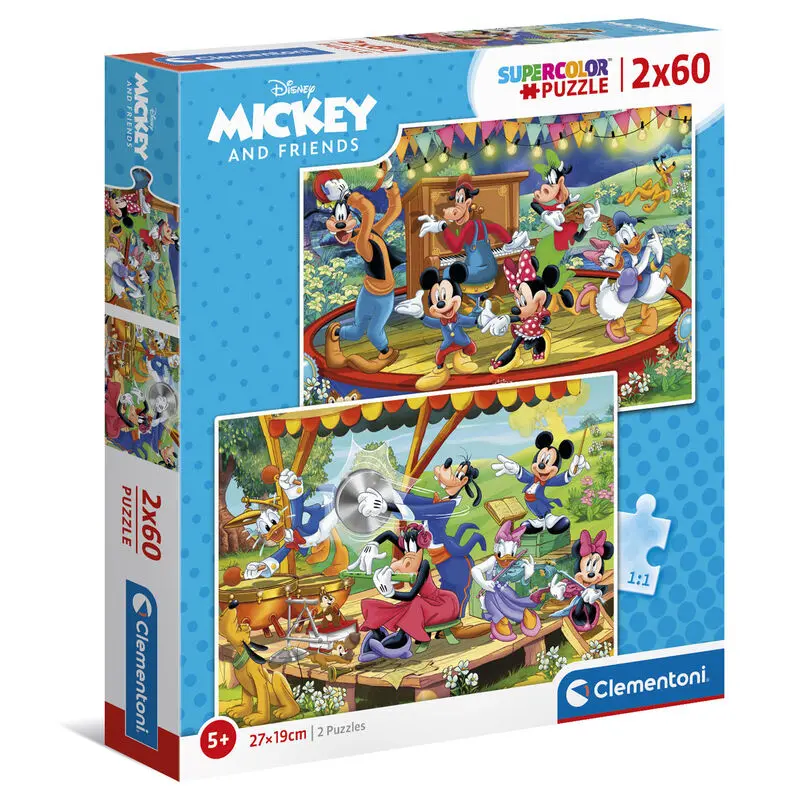 Disney Mickey and Friends puzzle 2x60 piese poza produsului