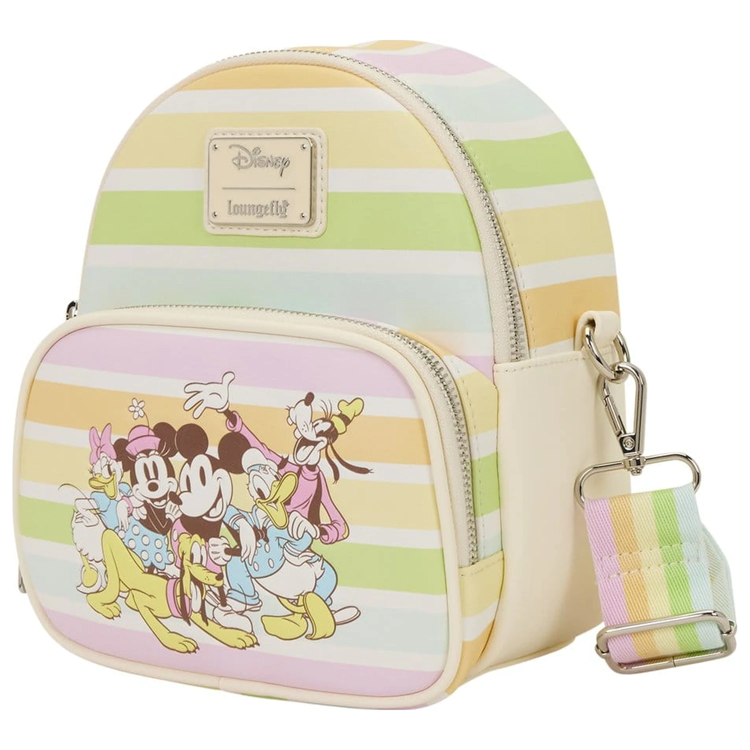 Disney by Loungefly Geanta Crossbody Mickey and Friends Rainbow Stribes poza produsului