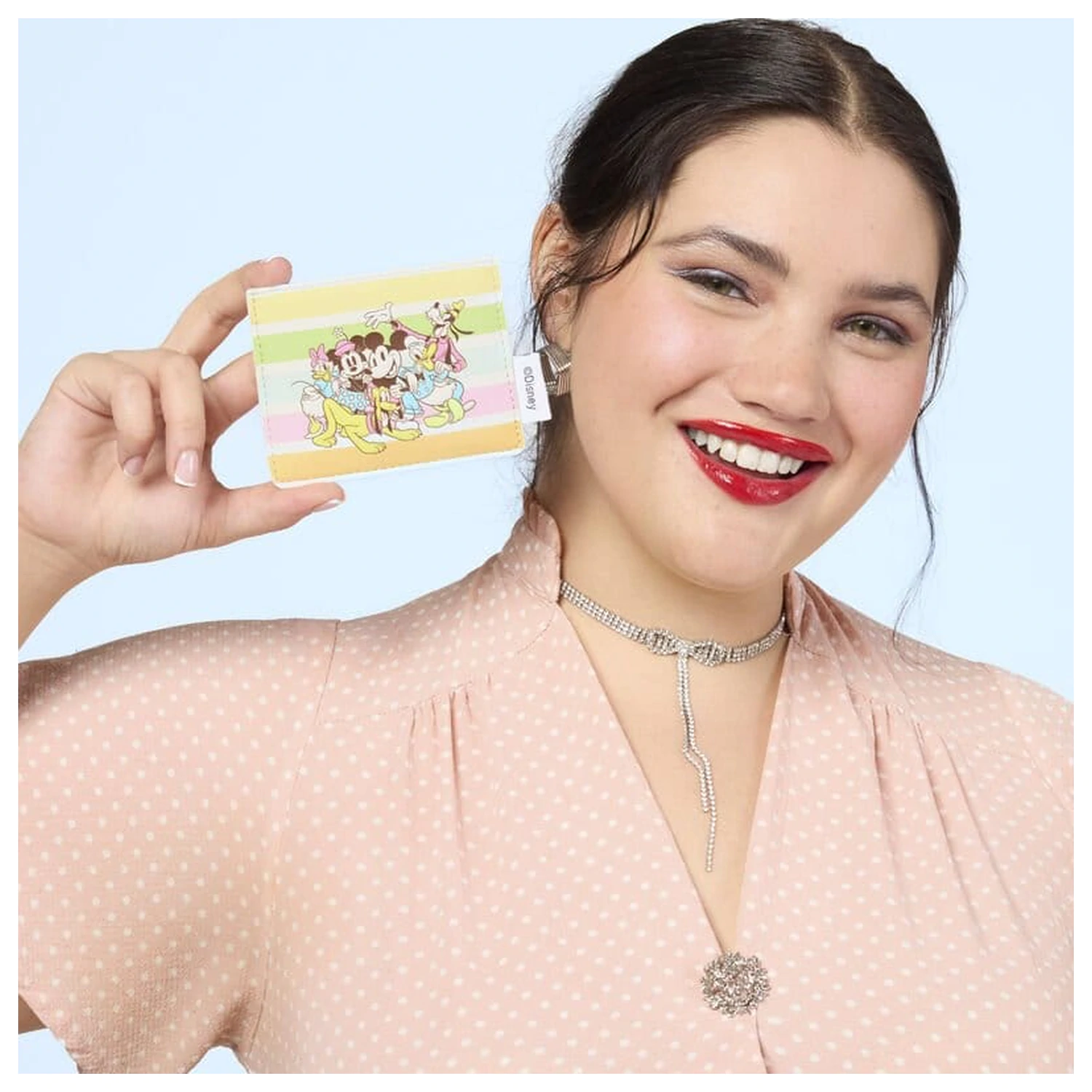 Disney by Loungefly Suport pentru carduri Mickey and Friends Rainbow Stripes poza produsului