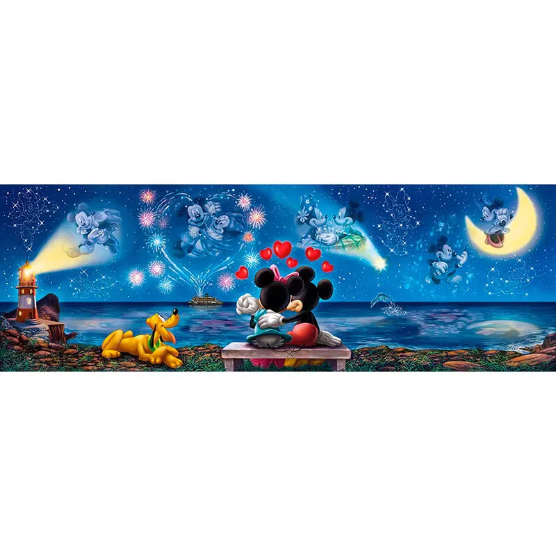 Puzzle panoramic Disney Mickey & Minnie (1000 piese) poza produsului