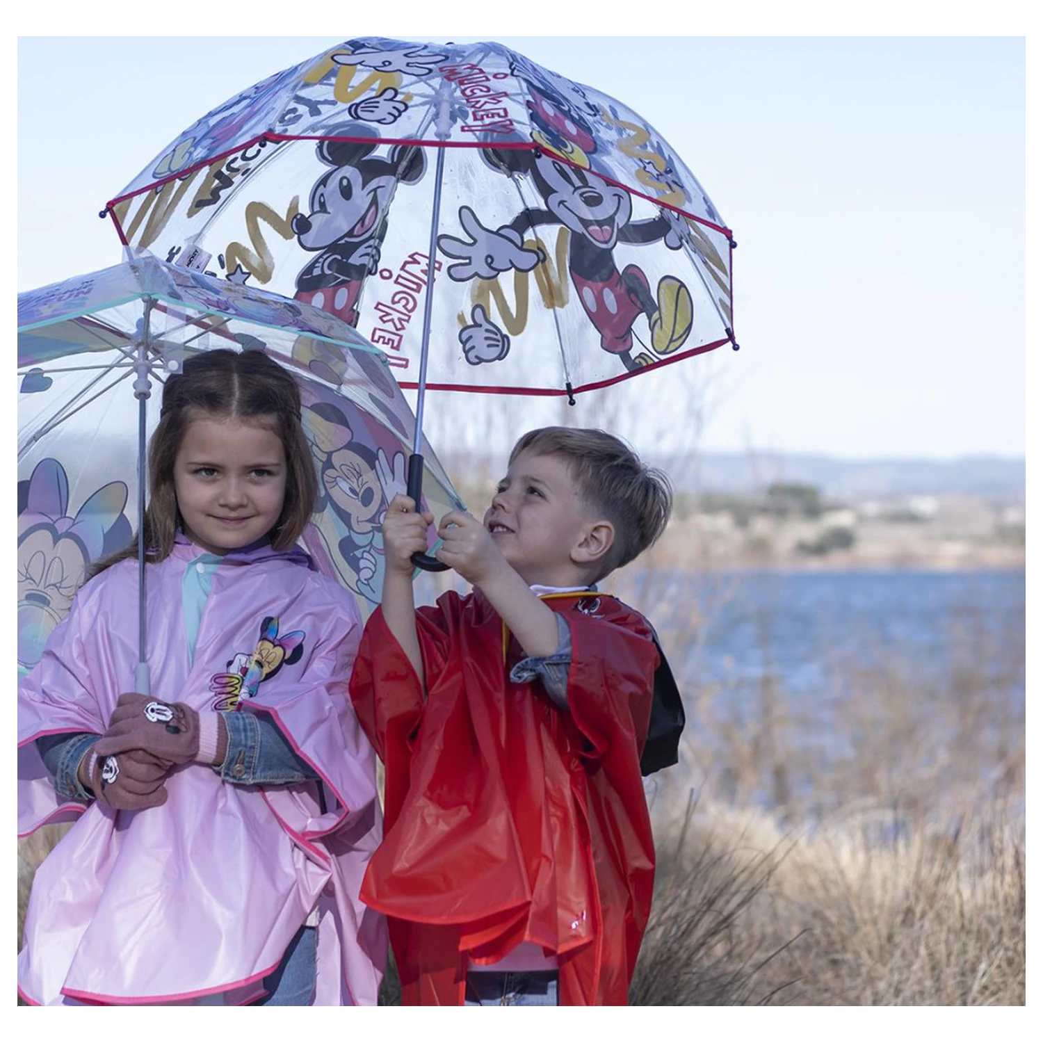 Disney Mickey Cartoon Kids Umbrela transparenta pentru copii poza produsului