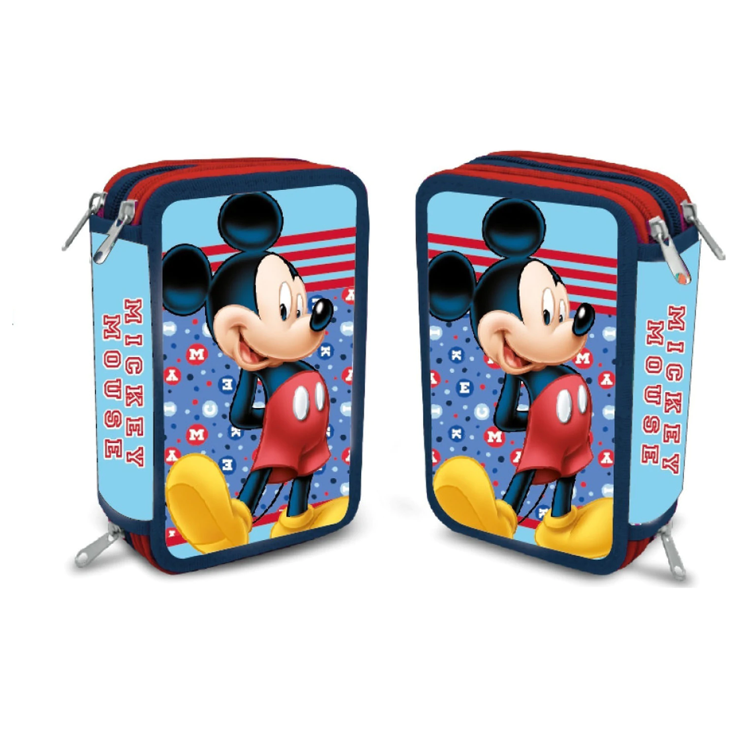 Disney Mickey Dots Filled Etui cu creioane cu 3 etaje poza produsului