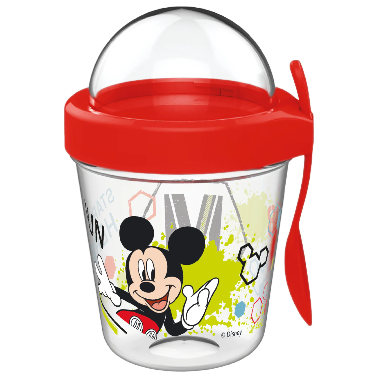 Disney Mickey Fun Cup cu capac cu suport pentru gustari si lingura 350 ml poza produsului