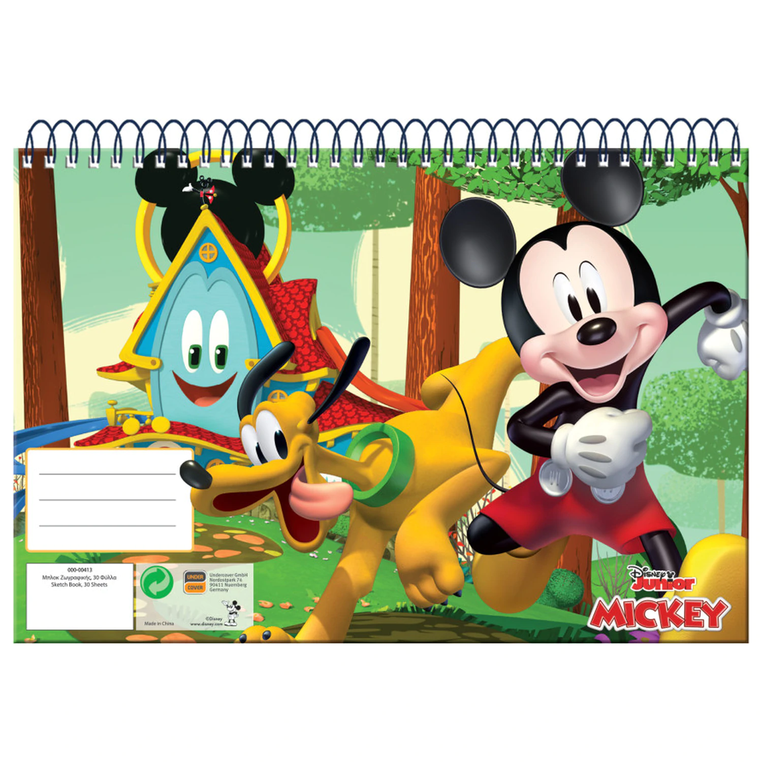 Disney Mickey Fun Times A4 Spiral Sketchbook, 30 coli poza produsului