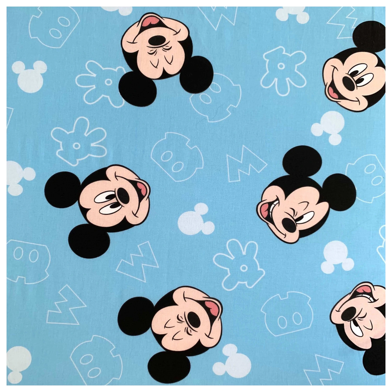 Disney Mickey Funny Head Cearsaf de pat cu elastic 90x200 cm poza produsului